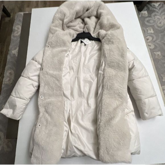 BCBG MAXAZRIA Womens Sz Small White Hooded Quilted Puffer Jacket $348 NWT - Picture 10 of 10